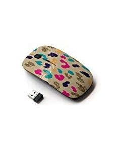 KawaiiMouse [ Optical 2.4G Wireless Mouse ] Teal Gold Leopard Animal Pattern Cheetah