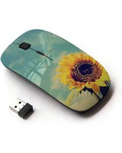 KawaiiMouse [ Optical 2.4G Wireless Mouse ] Sunflower Yellow Vignette Summer