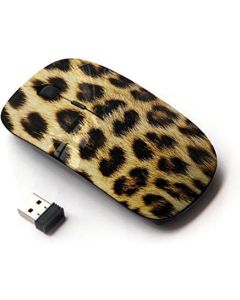 KawaiiMouse [ Optical 2.4G Wireless Mouse ] Leopard Pattern Fur Golden Brown Spots