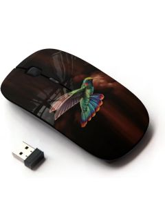 KawaiiMouse [ Optical 2.4G Wireless Mouse ] Hummingbird Brown Chocolate Green