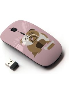 KawaiiMouse [ Optical 2.4G Wireless Mouse ] Bulldog British English Cartoon Pink