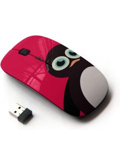 KawaiiMouse [ Optical 2.4G Wireless Mouse ] Penguin Pink Cute Drawing Animal Kids