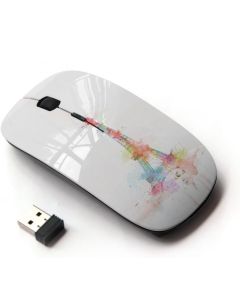 KawaiiMouse [ Optical 2.4G Wireless Mouse ] Tower Paris Watercolor Minimalist