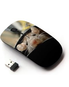 KawaiiMouse [ Optical 2.4G Wireless Mouse ] Rat Cute Rodent Peeking Big Ears Animal
