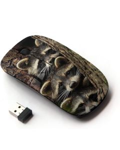 KawaiiMouse [ Optical 2.4G Wireless Mouse ] Cute Raccoon Funny Family Pet Bandit