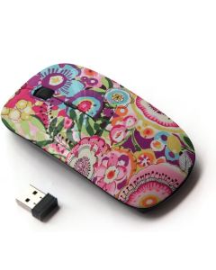 KawaiiMouse [ Optical 2.4G Wireless Mouse ] Floral Pink Pattern Girly