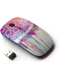 KawaiiMouse [ Optical 2.4G Wireless Mouse ] Fractal Colorful Pink Happy Girl