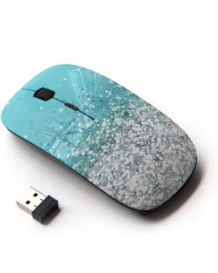 KawaiiMouse [ Optical 2.4G Wireless Mouse ] Silver Aquamarine Vibrant Bling