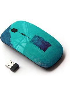 KawaiiMouse [ Optical 2.4G Wireless Mouse ] Art Minimalist Abstract Marine Navy Aqua