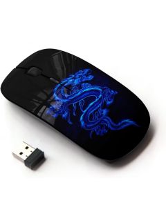 KawaiiMouse [ Optical 2.4G Wireless Mouse ] Blue Tribal Dragon