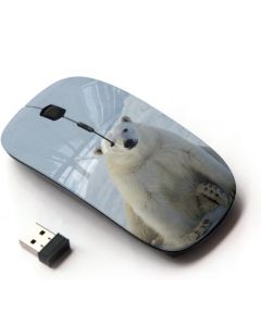 KawaiiMouse [ Optical 2.4G Wireless Mouse ] Polar Bear Snow White Ice Arctic Animal