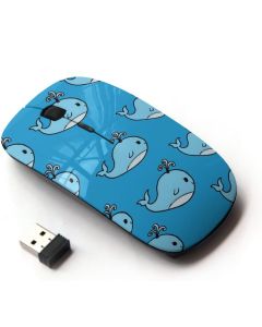 KawaiiMouse [ Optical 2.4G Wireless Mouse ] Whale Cute Kids Drawing Blue Children'S