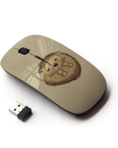 KawaiiMouse [ Optical 2.4G Wireless Mouse ] Hedgehog Thorns Cute Animal Drawing Art