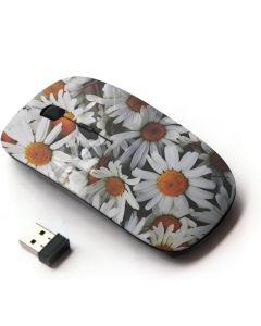 KawaiiMouse [ Optical 2.4G Wireless Mouse ] Daisies Flowers Sun Field Vintage