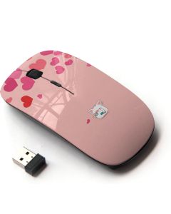 KawaiiMouse [ Optical 2.4G Wireless Mouse ] Love Cute Pig Heart Pink