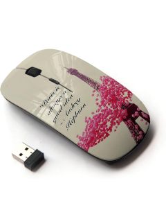 KawaiiMouse [ Optical 2.4G Wireless Mouse ] Love Paris Spring Hearts Floral Eifel Tower
